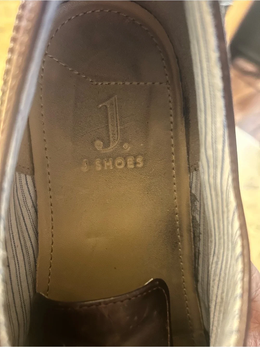 Men's Dark Brown Leather Brogue Derbys - Classic Dress Oxfords, J Shoes EUC